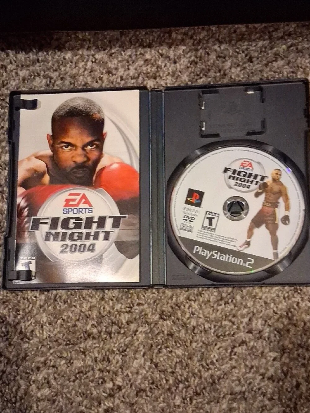 Sony PlayStation 2 Fight Night 2004 - Black & Red Artwork